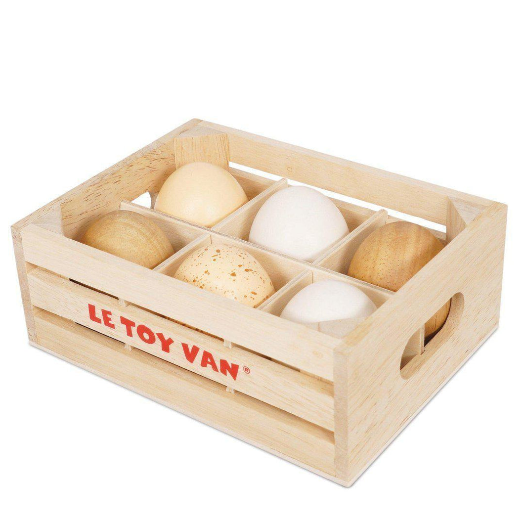 Le Toy Van Honeybake Collection - Farm Eggs Half Dozen Crate - Q's Collection