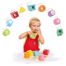 Load image into Gallery viewer, Le Toy Van Petilou - Wooden Sensory Shapes - Q&#39;s Collection
