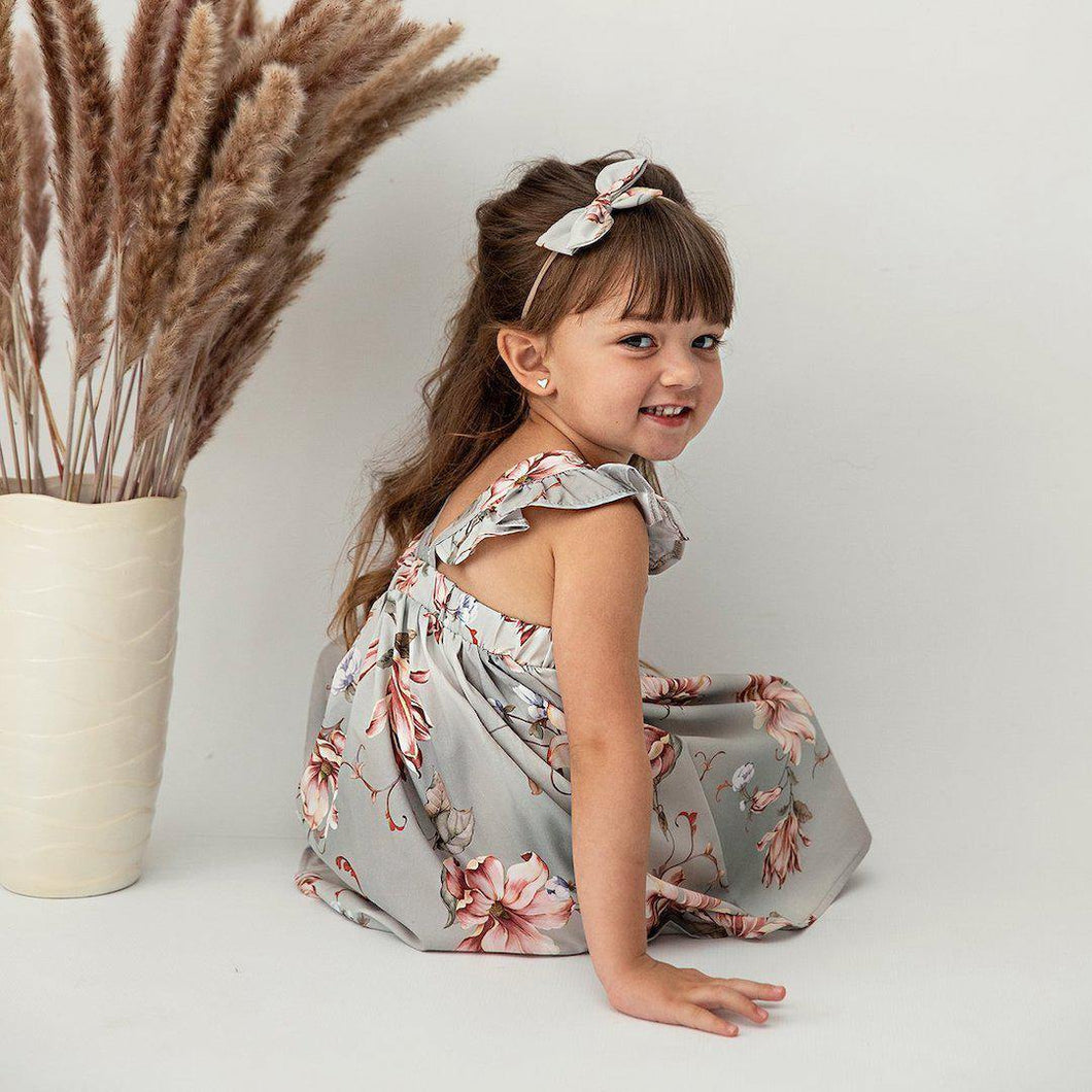 Tiny Necessities - Pink Lilly Frilly Dress with Matching Headband - Q's Collection